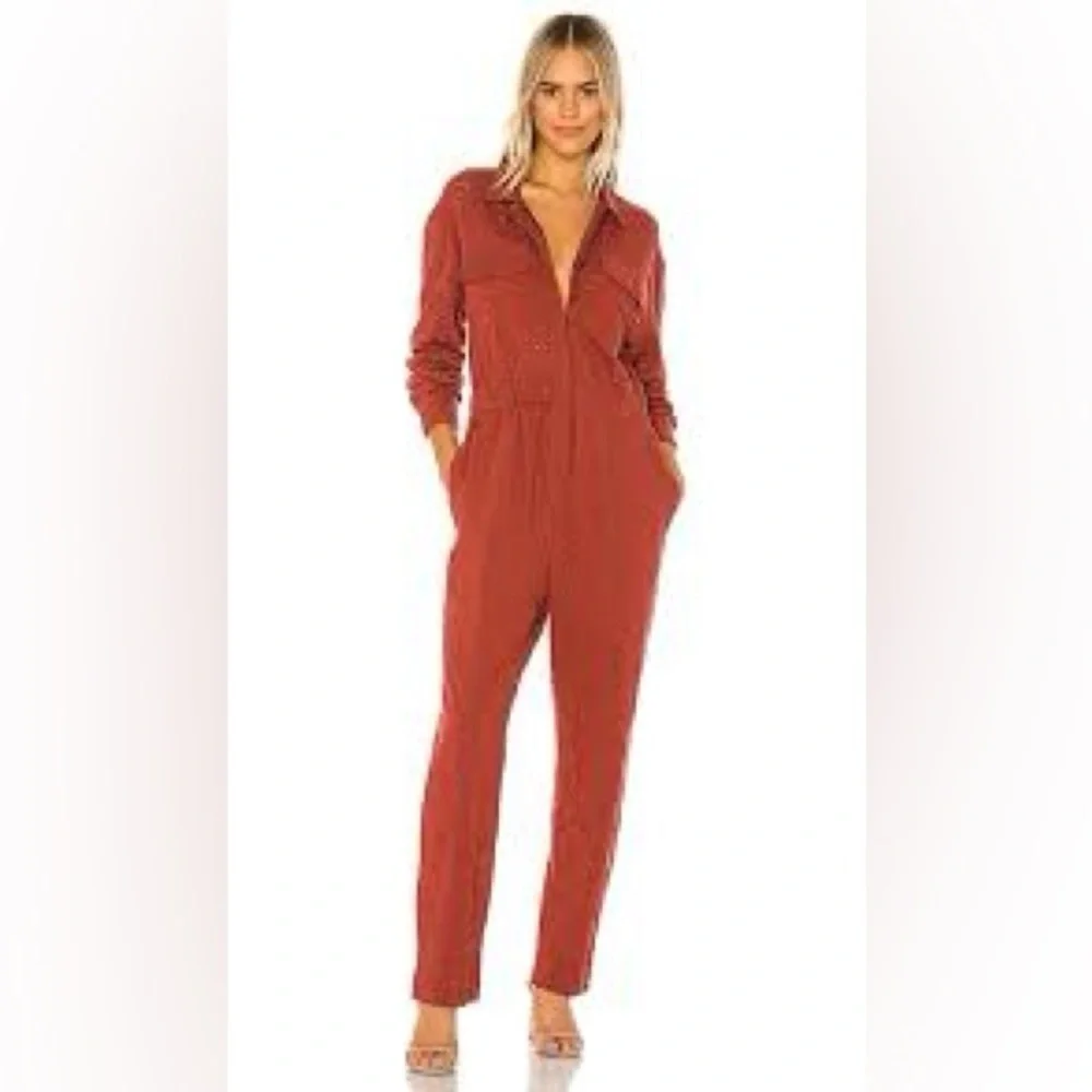 NWT Free People Set The Tone Eyelet Jumpsuit, Size 2
